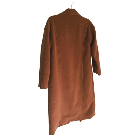 Greylin Bryce Brushed Oversized Long Coat Brown Button XS Winter Quiet Luxury - Picture 12 of 14
